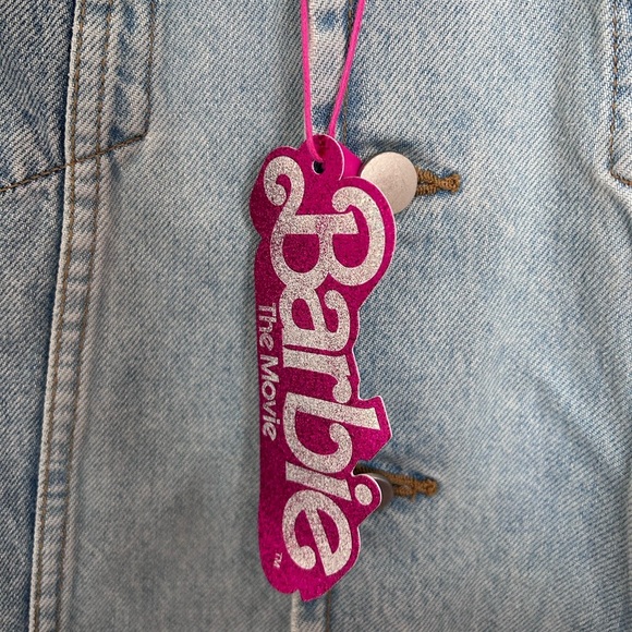 RARE BARBIE THE MOVIE Mattel X ZARA Light Blue y2k Denim Vest size XL- NWT - Picture 5 of 7